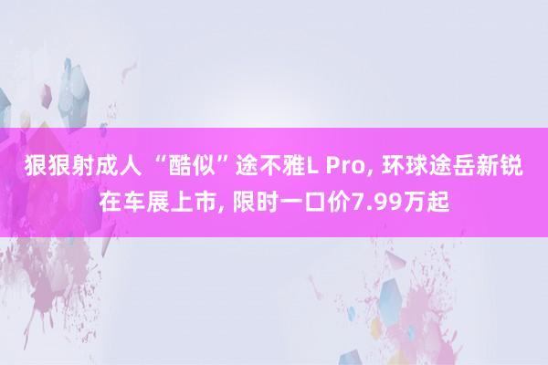 狠狠射成人 “酷似”途不雅L Pro, 环球途岳新锐在车展上市, 限时一口价7.99万起