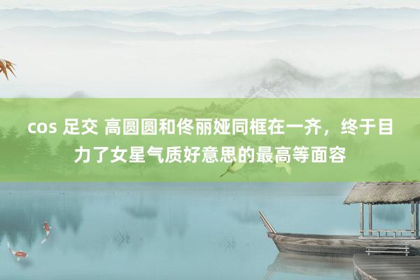 cos 足交 高圆圆和佟丽娅同框在一齐，终于目力了女星气质好意思的最高等面容