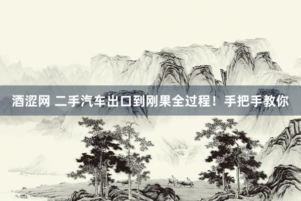 酒涩网 二手汽车出口到刚果全过程！手把手教你
