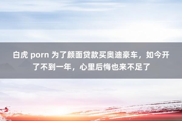 白虎 porn 为了颜面贷款买奥迪豪车，如今开了不到一年，心里后悔也来不足了