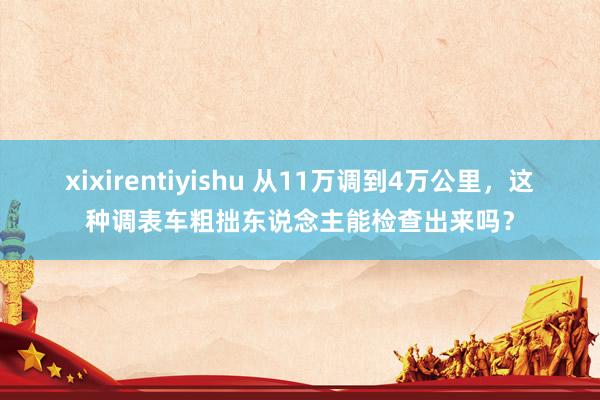 xixirentiyishu 从11万调到4万公里，这种调表车粗拙东说念主能检查出来吗？