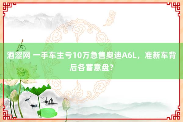 酒涩网 一手车主亏10万急售奥迪A6L，准新车背后各蓄意盘？