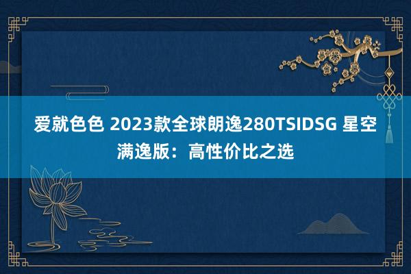 爱就色色 2023款全球朗逸280TSIDSG 星空满逸版：高性价比之选