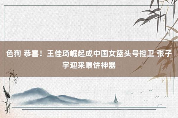 色狗 恭喜！王佳琦崛起成中国女篮头号控卫 张子宇迎来喂饼神器