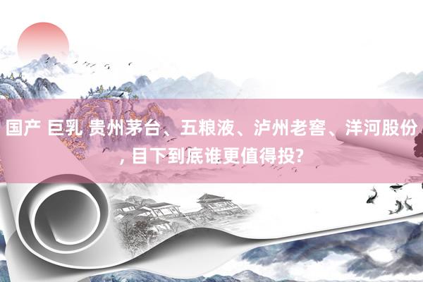 国产 巨乳 贵州茅台、五粮液、泸州老窖、洋河股份, 目下到底谁更值得投?