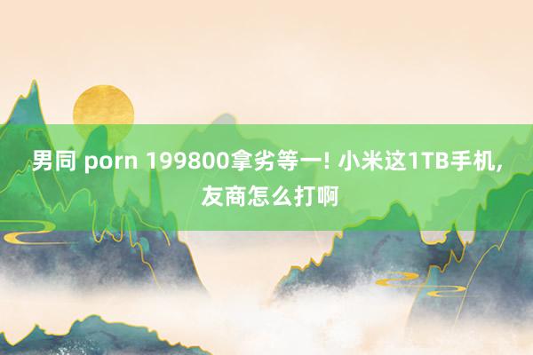 男同 porn 199800拿劣等一! 小米这1TB手机, 友商怎么打啊