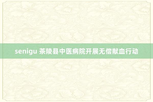 senigu 茶陵县中医病院开展无偿献血行动