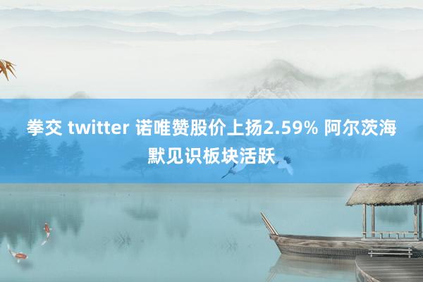 拳交 twitter 诺唯赞股价上扬2.59% 阿尔茨海默见识板块活跃