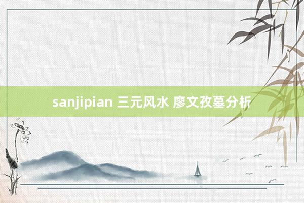 sanjipian 三元风水 廖文孜墓分析