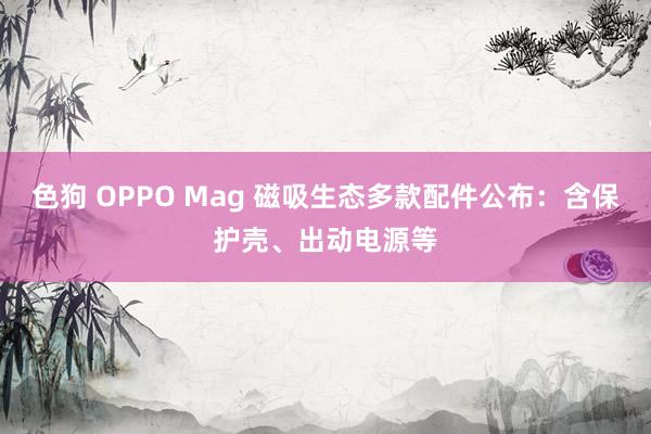色狗 OPPO Mag 磁吸生态多款配件公布：含保护壳、出动电源等